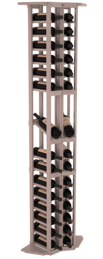 InstaCellar - 2 Column Corner Display Row Rack in Premium Redwood Greywash stained with WineSafe™ Satin Sealant