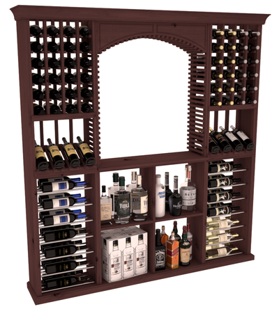 InstaCellar - Liquor Storage Arezzo Kit in Knotty Alder Walnut stained without WineSafe™ Satin Sealant