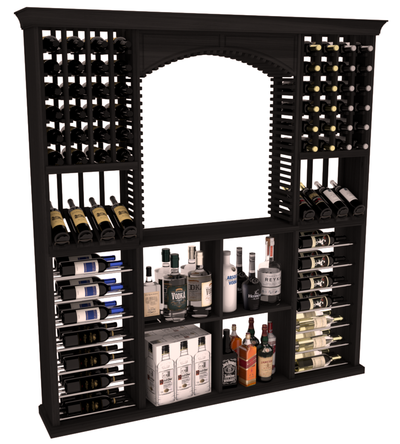 InstaCellar - Liquor Storage Arezzo Kit in Premium Redwood Black stained without WineSafe™ Satin Sealant