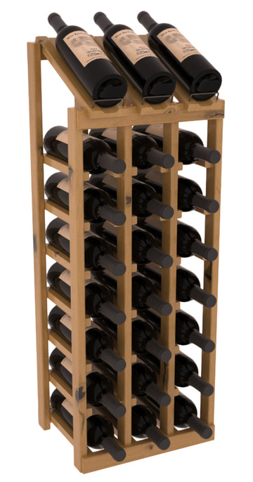 InstaCellar - 3 Column, 8R Display Top Rack in Alder Oak stained with WineSafe™ Satin Sealant