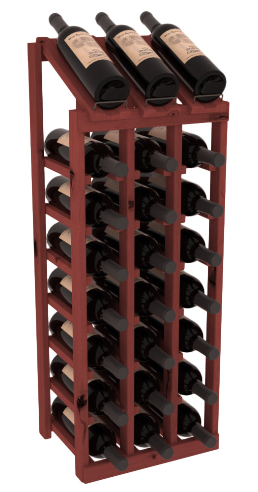 InstaCellar - 3 Column, 8R Display Top Rack in Alder Cherry stained without WineSafe™ Satin Sealant