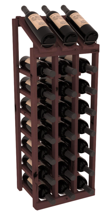 InstaCellar - 3 Column, 8R Display Top Rack in Alder Walnut stained without WineSafe™ Satin Sealant