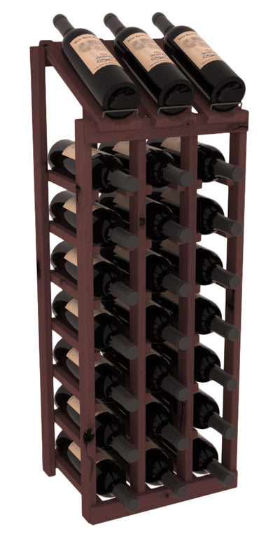 InstaCellar - 3 Column, 8R Display Top Rack in Alder Walnut stained without WineSafe™ Satin Sealant