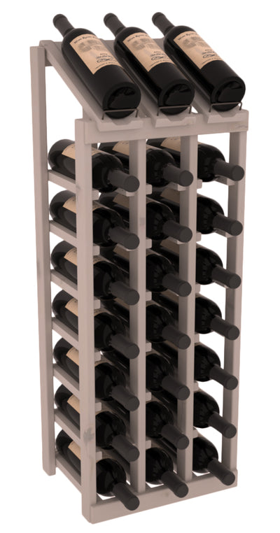 InstaCellar - 3 Column, 8R Display Top Rack in Alder Greywash stained without WineSafe™ Satin Sealant