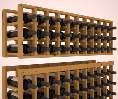 InstaCellar - 10 Column Standard Extender Rack in Knotty Alder Oak stained without WineSafe™ Satin Sealant