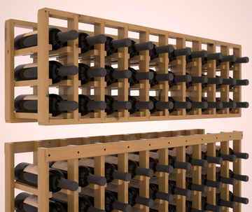 InstaCellar - 10 Column Standard Extender Rack in Knotty Alder Oak stained with WineSafe™ Satin Sealant