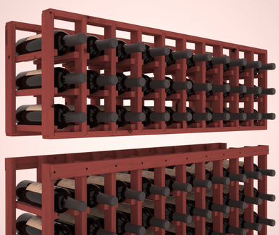 InstaCellar - 10 Column Standard Extender Rack in Knotty Alder Cherry stained without WineSafe™ Satin Sealant