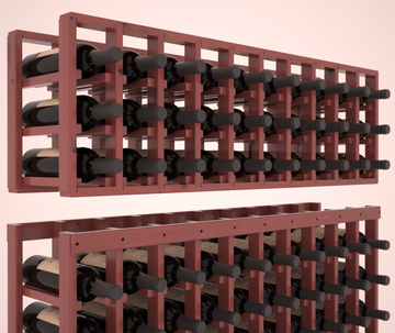 InstaCellar - 10 Column Standard Extender Rack in Knotty Alder Cherry stained with WineSafe™ Satin Sealant