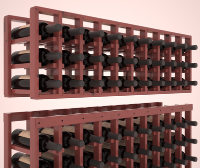 InstaCellar - 10 Column Standard Extender Rack in Knotty Alder Cherry stained with WineSafe™ Satin Sealant