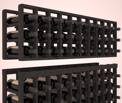 InstaCellar - 10 Column Standard Extender Rack in Knotty Alder Black stained without WineSafe™ Satin Sealant