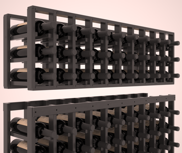 InstaCellar - 10 Column Standard Extender Rack in Knotty Alder Black stained with WineSafe™ Satin Sealant