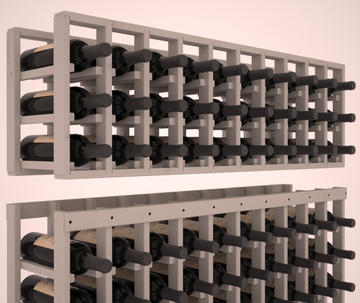 InstaCellar - 10 Column Standard Extender Rack in Knotty Alder Greywash stained without WineSafe™ Satin Sealant