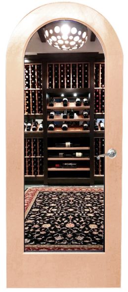 Custom Wood Wine Cellar Door
