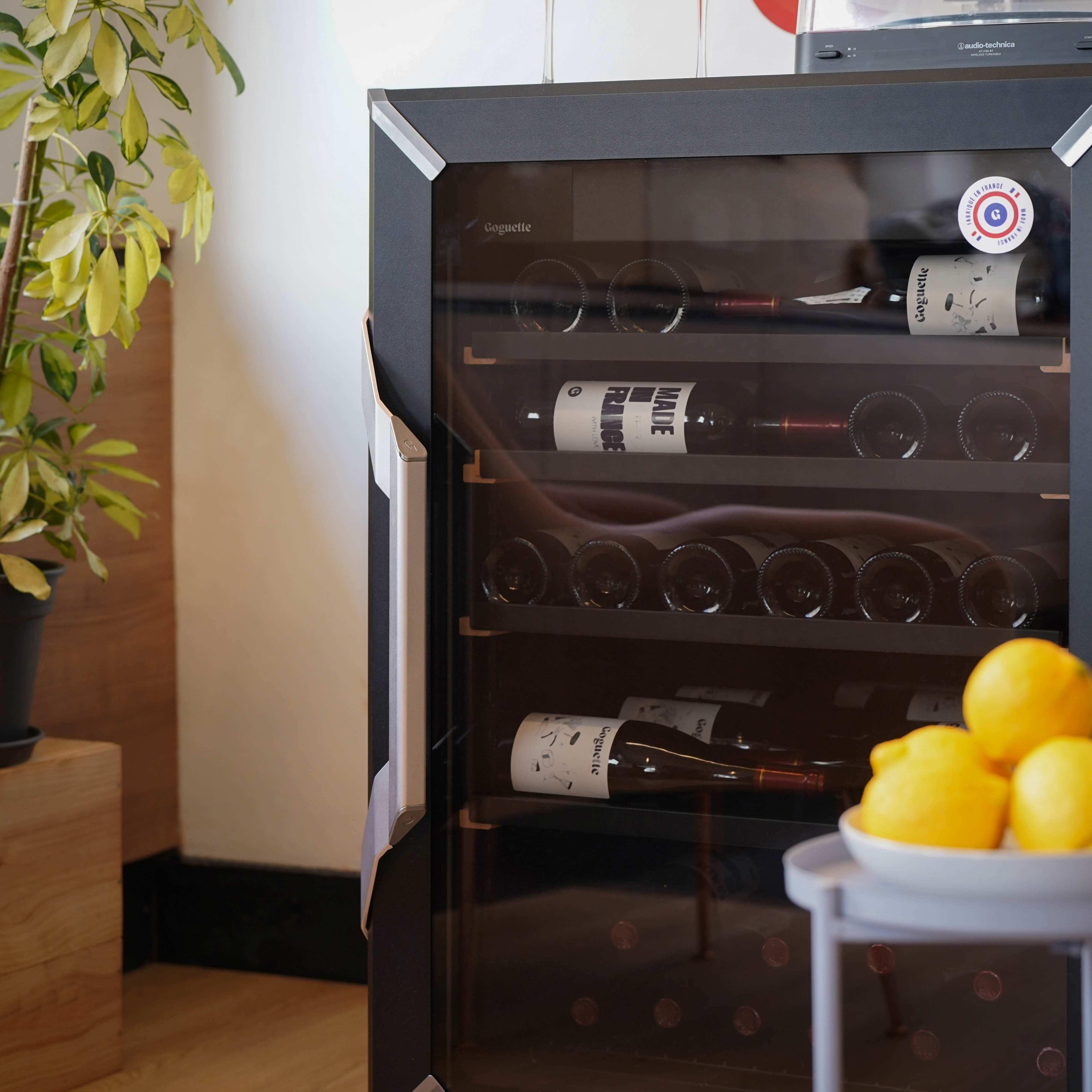 Goguette Small Single Zone Wine Fridge – Black | 50+ Bottle Capacity