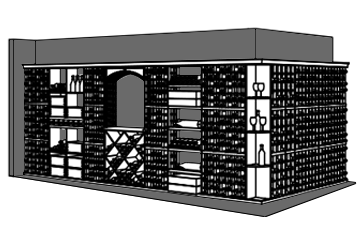 L Shaped Wine Racks - 1168 Wine Bottles