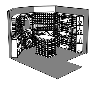 1200+ Wine Storage Custom Design - 1,236 Bottles