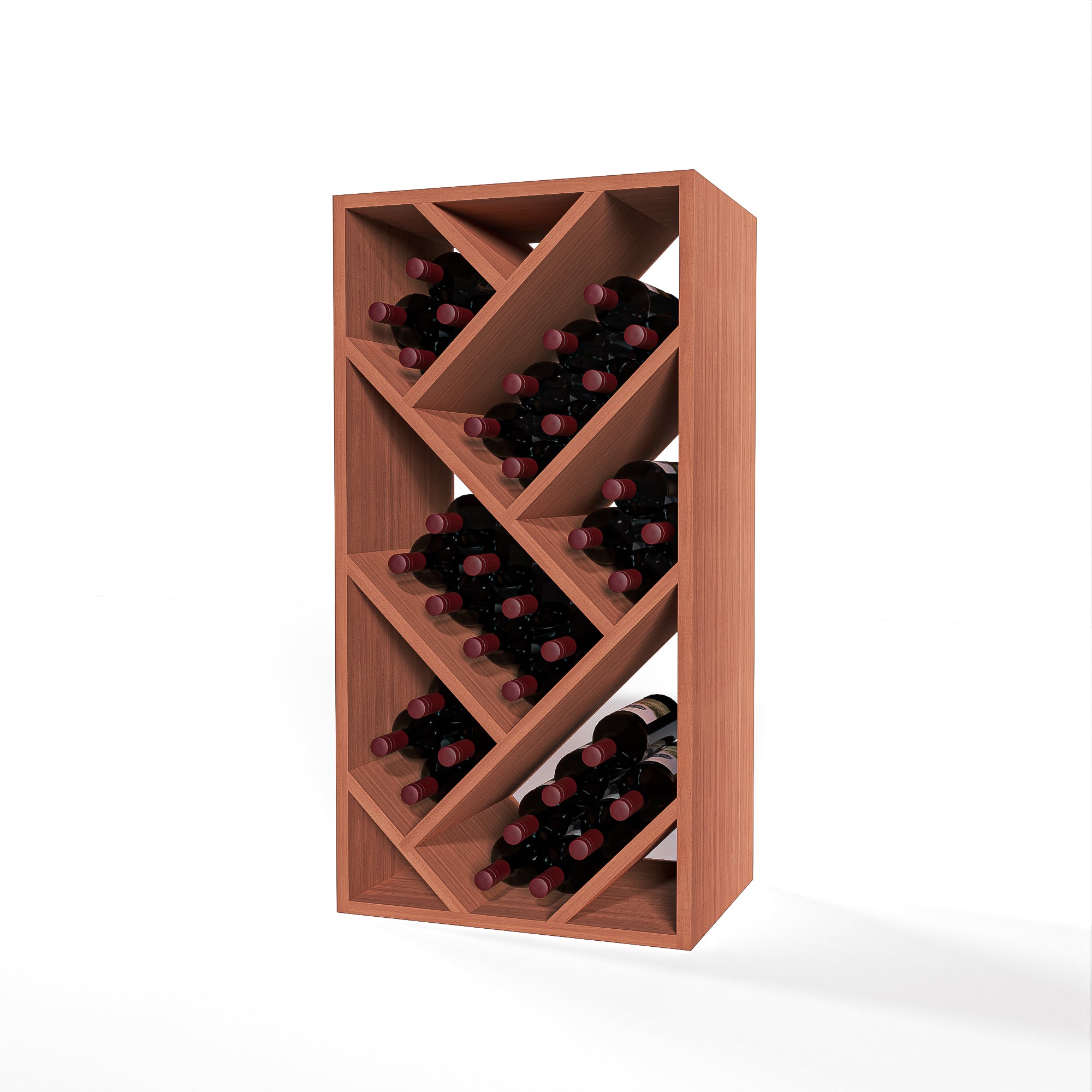 GrandCellar™ - 4 Column Full-Depth Herringbone Wine Bin - 36