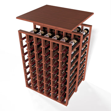 GrandCellar™ - 6 Column Full-Depth Double Deep Solid Top in Sapele Mahogany Unstained with WineSafe™ Satin Sealant