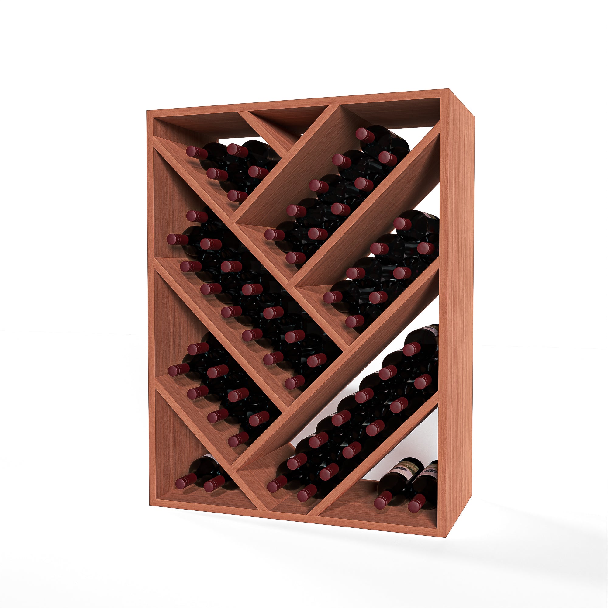 GrandCellar™ - 6 Column Full-Depth Herringbone Wine Bin - 36