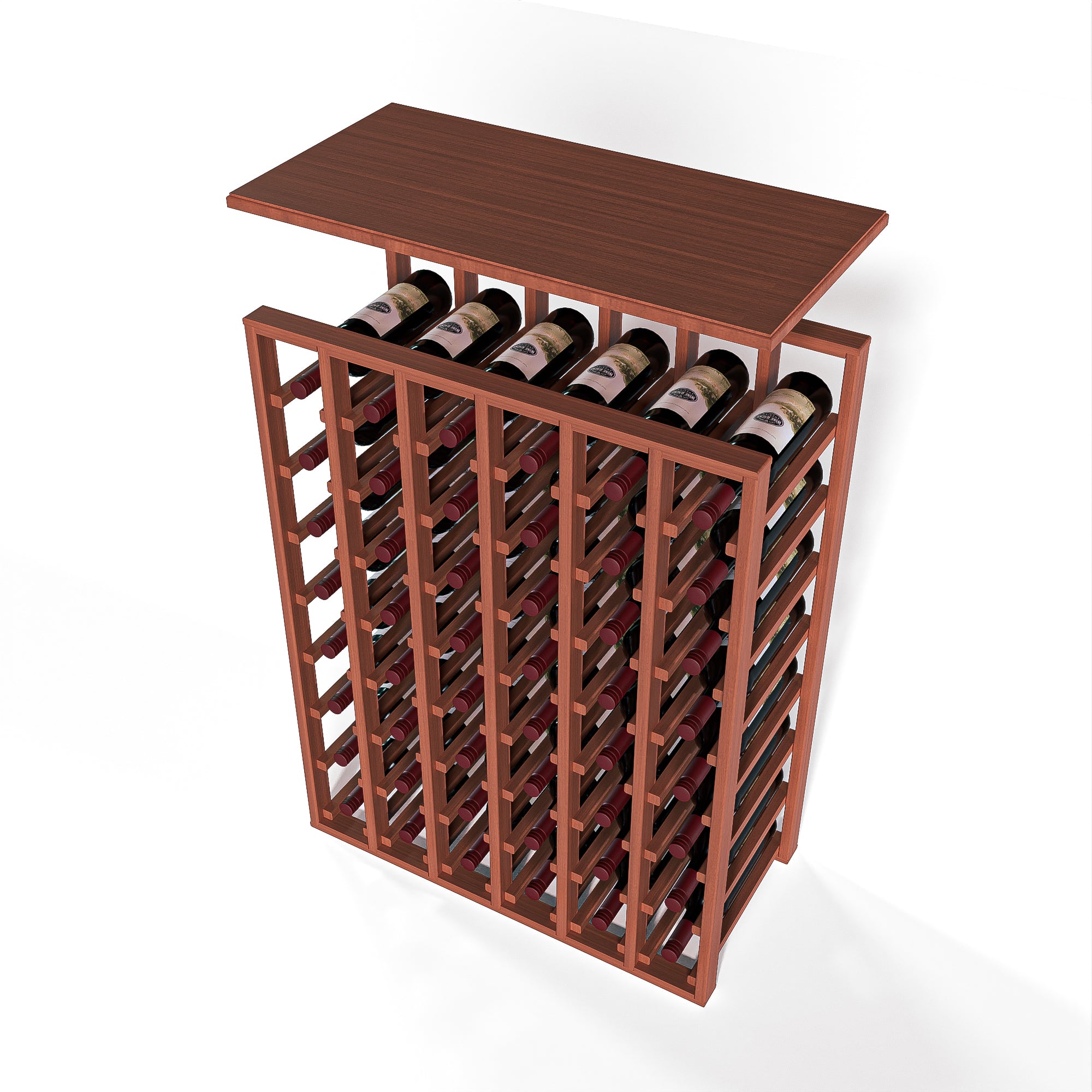 GrandCellar™ - 6 Column Full-Depth Solid Top in Sapele Mahogany Unstained with WineSafe™ Satin Sealant