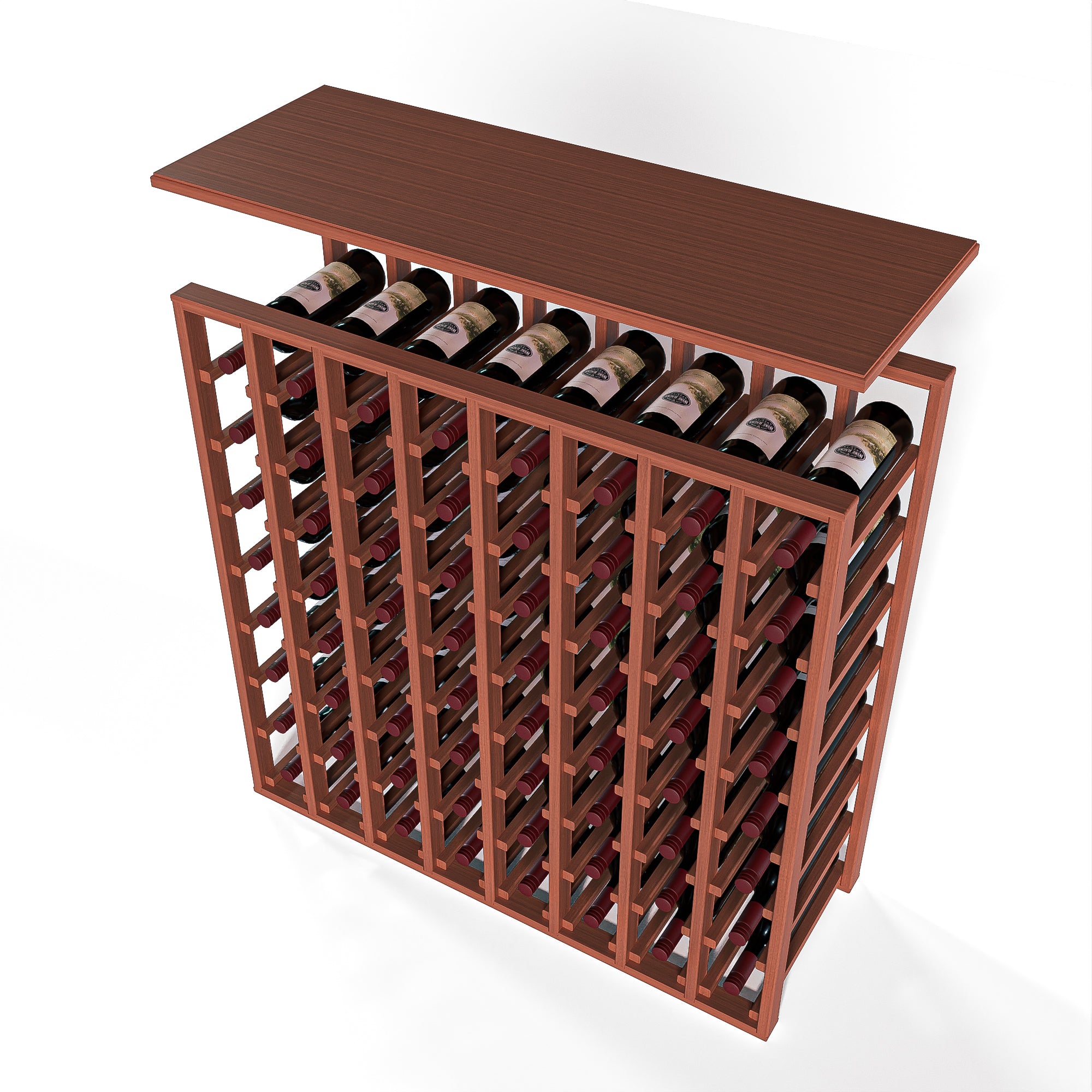 GrandCellar™ - 8 Column Full-Depth Solid Top in Sapele Mahogany Unstained with WineSafe™ Satin Sealant