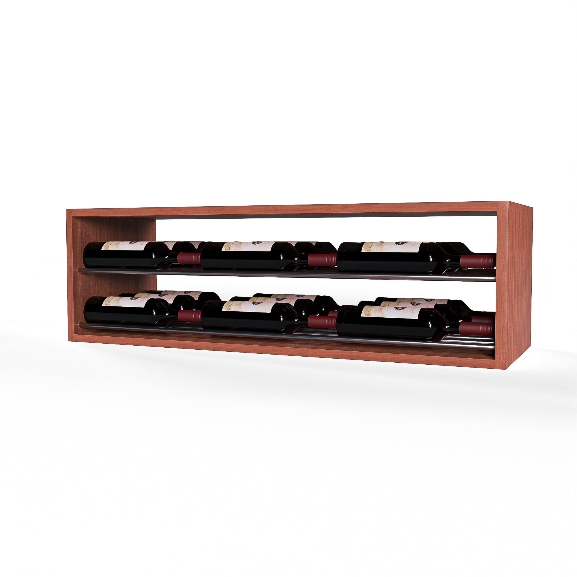 GrandCellar™ - 8 Column Horizontal Label-Forward Wine Display - 12