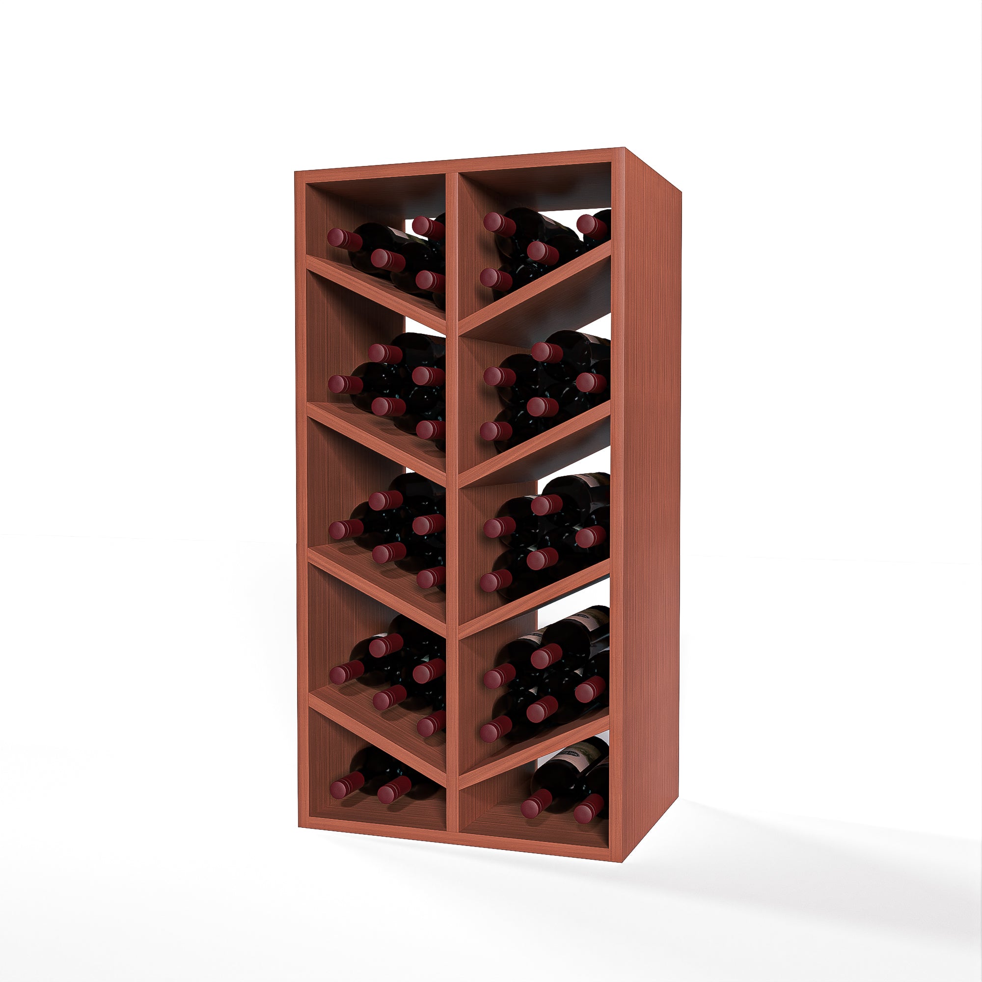 GrandCellar™ - 4 Column Full-Depth Chevron Wine Bin - 36