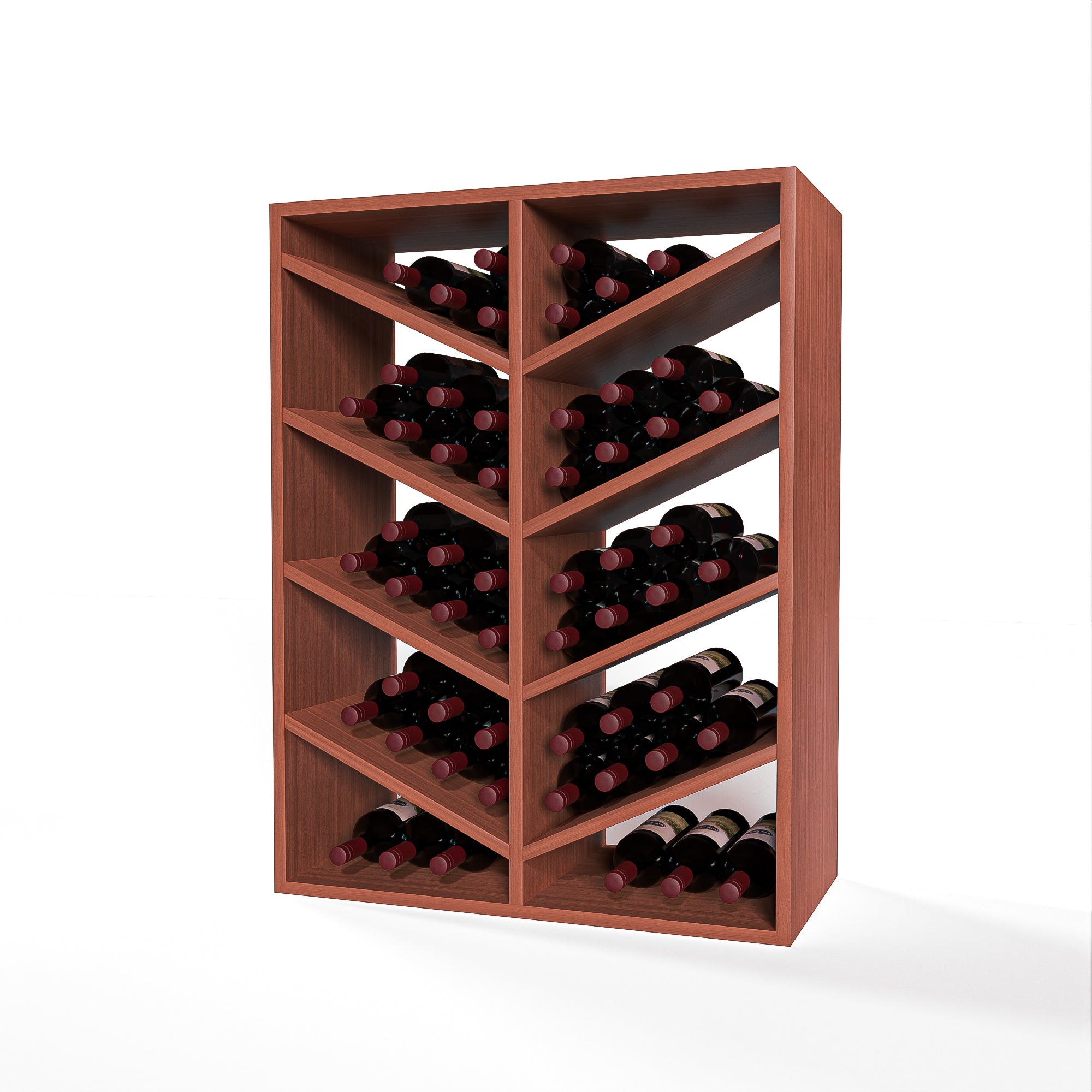 GrandCellar™ - 6 Column Full-Depth Chevron Wine Bin - 36