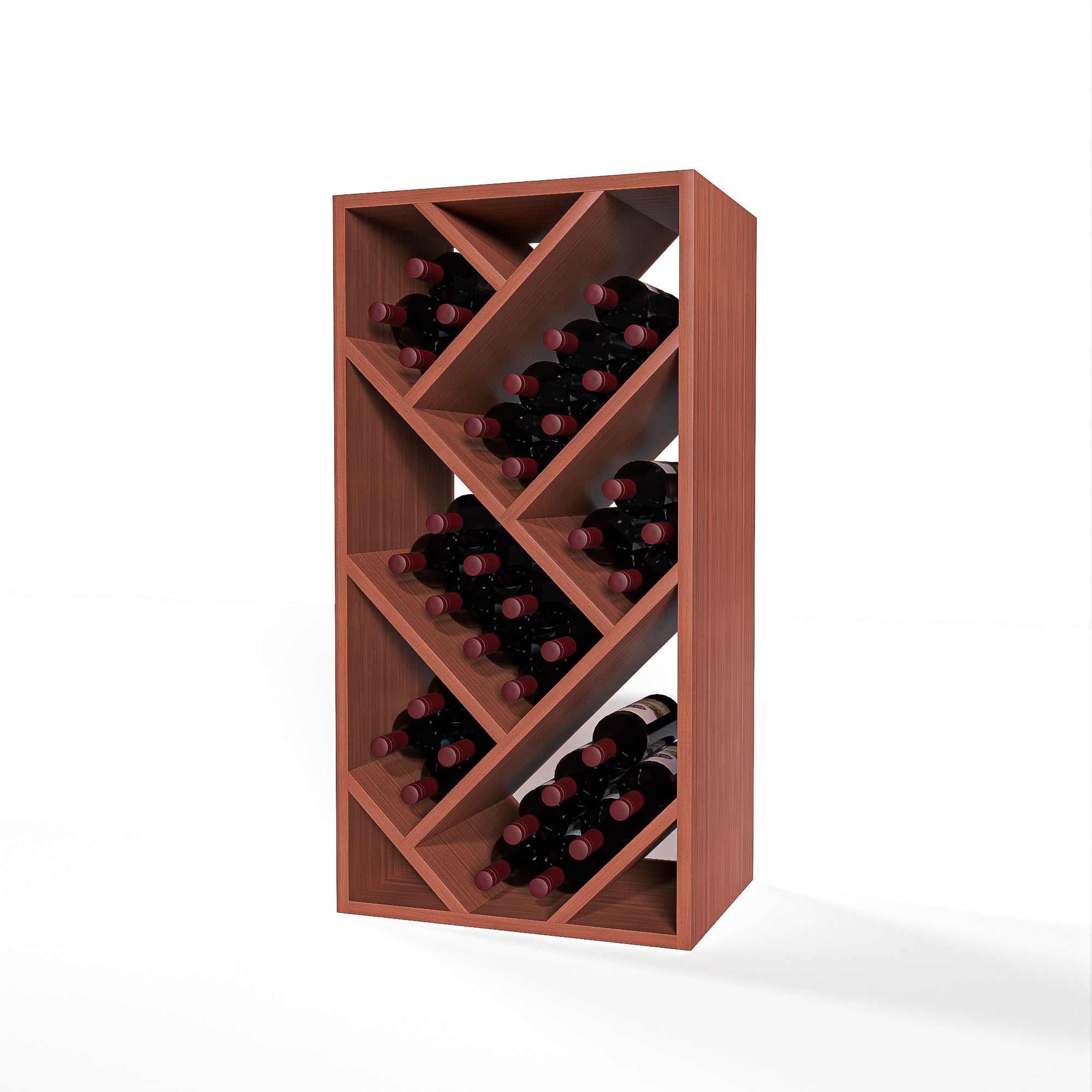 GrandCellar™ - 4 Column Full-Depth Herringbone Wine Bin - 36