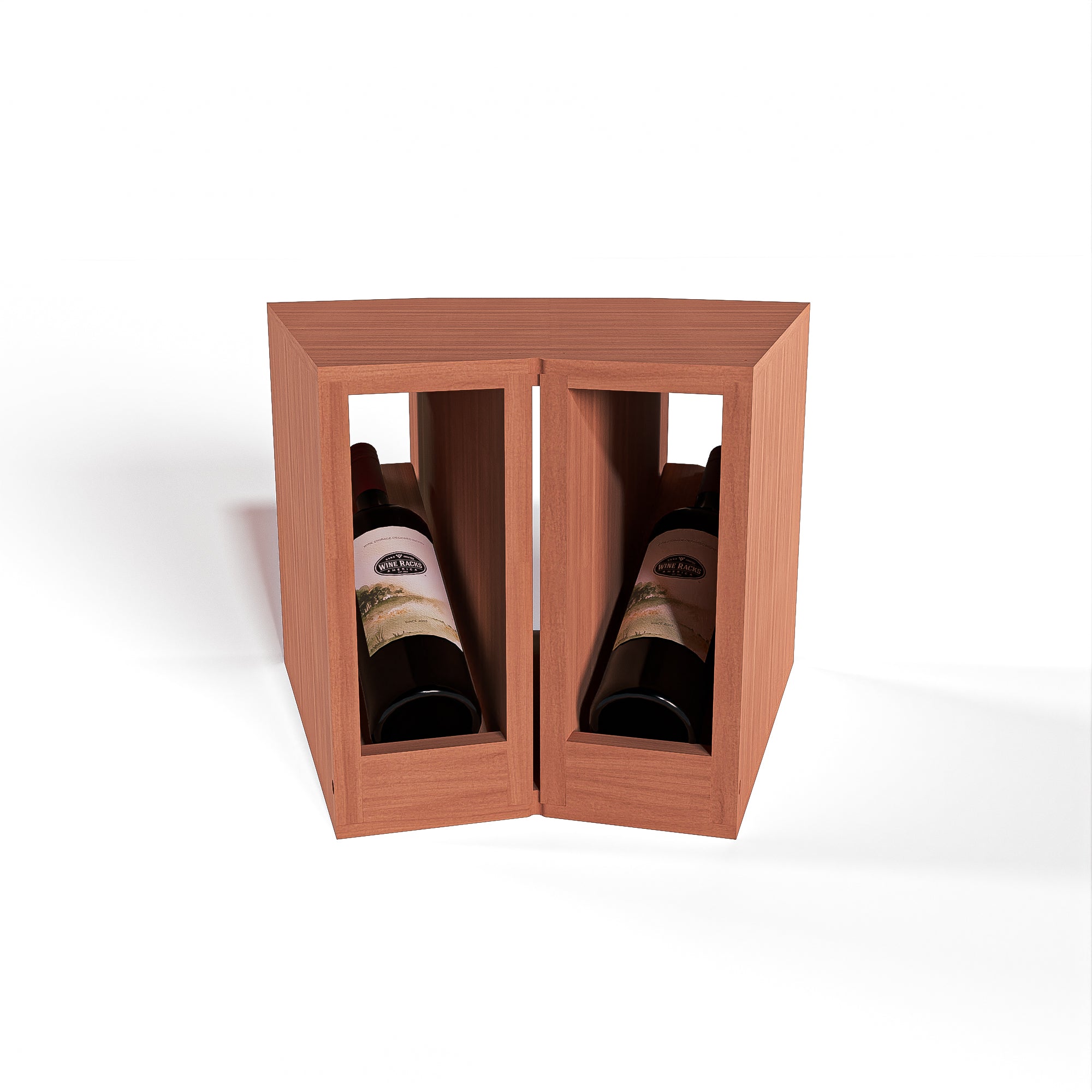 GrandCellar™ - 2 Column Full-Depth Elevated Cradle Display Row Corner - 12