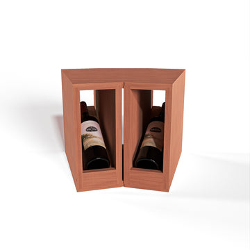 GrandCellar™ - 2 Column Full-Depth Elevated Cradle Display Row Corner - 12