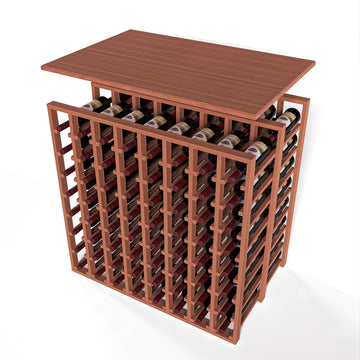 GrandCellar™ - 6 Column Full-Depth Double Deep Solid Top in Sapele Mahogany Unstained without WineSafe™ Satin Sealant