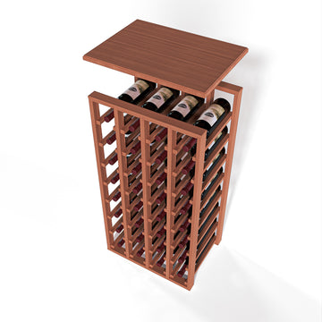 GrandCellar™ - 4 Column Full-Depth Solid Top in Sapele Mahogany Unstained without WineSafe™ Satin Sealant
