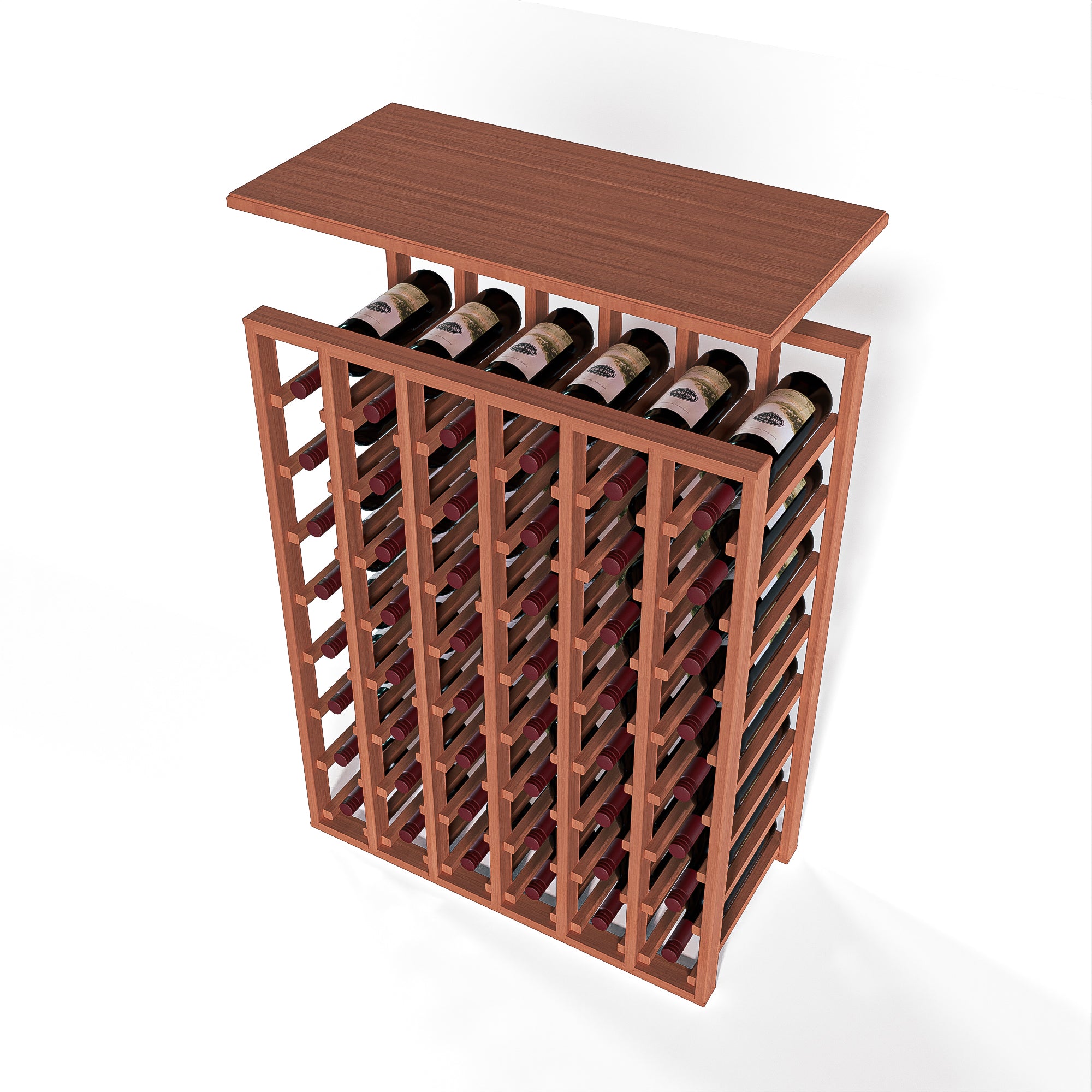 GrandCellar™ - 6 Column Full-Depth Solid Top in Sapele Mahogany Unstained without WineSafe™ Satin Sealant