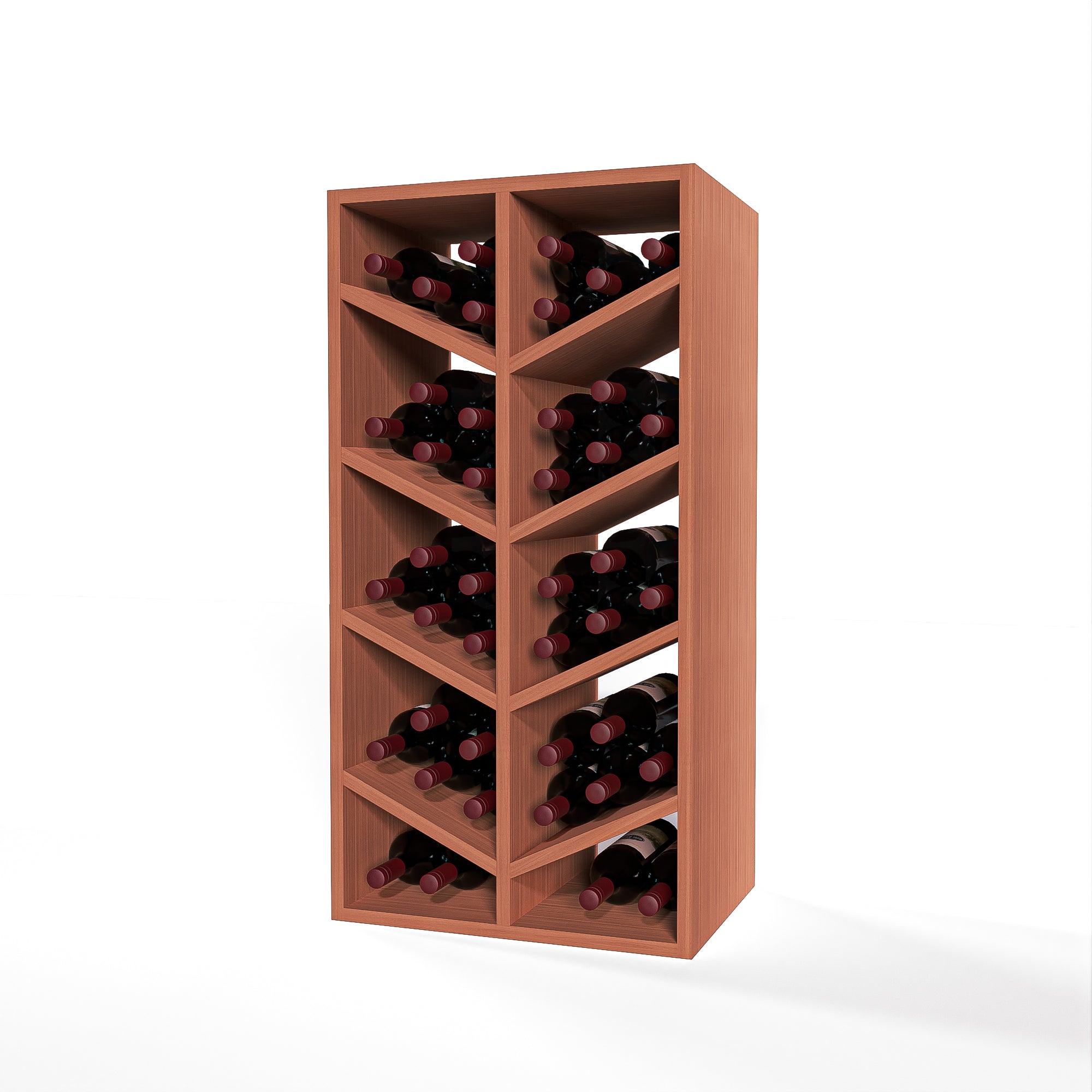 GrandCellar™ - 4 Column Full-Depth Chevron Wine Bin - 36