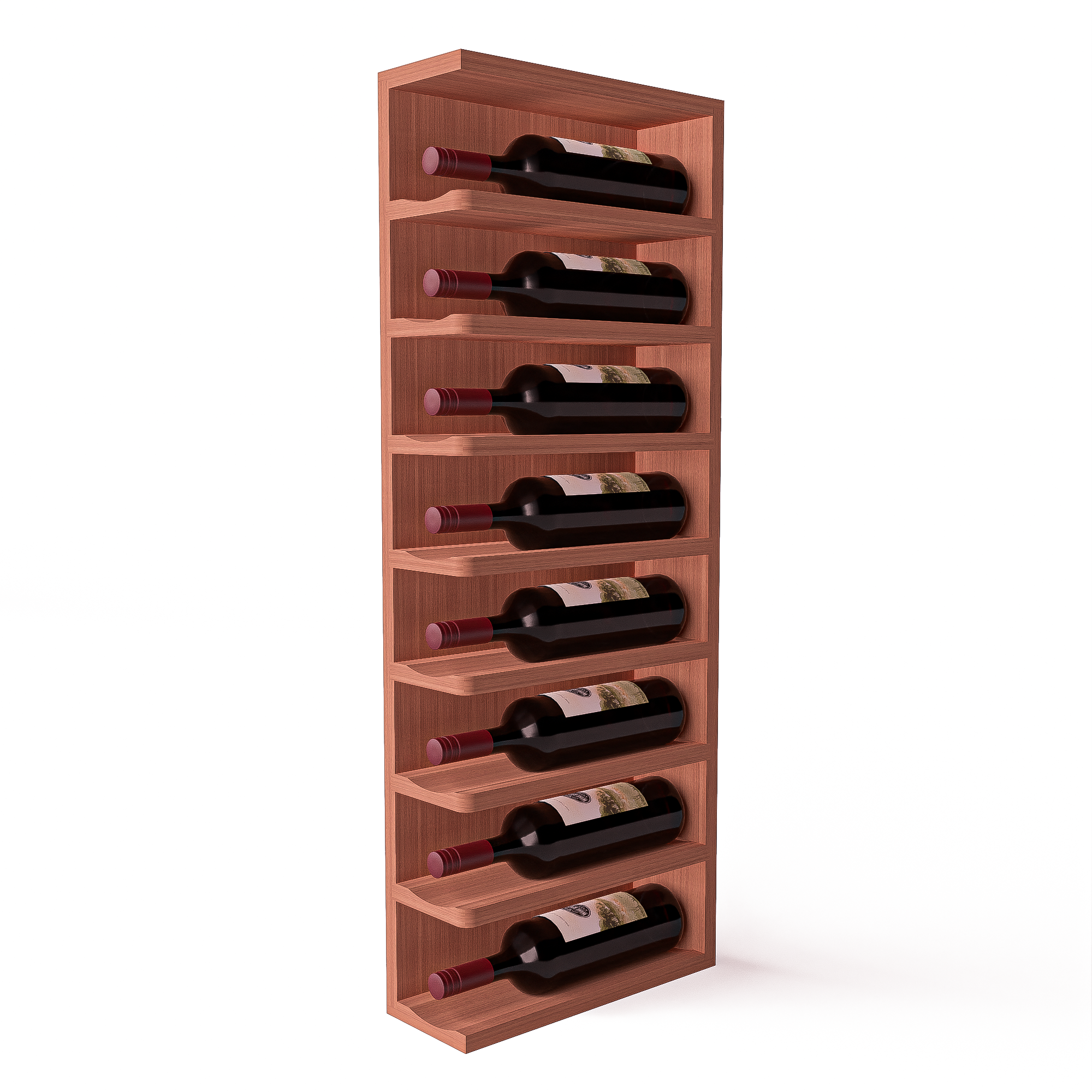 GrandCellar™ - Full-Depth Wine Cubby Curved Left Hand End Cap Display - 36
