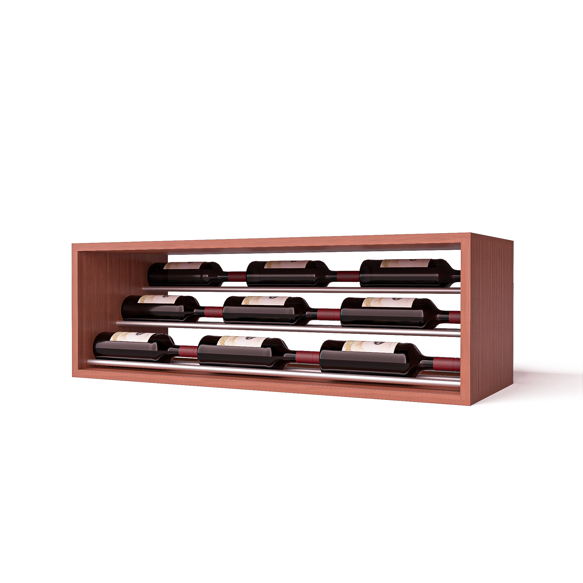 GrandCellar™ - 8 Column Waterfall Label-Forward Wine Display - 12