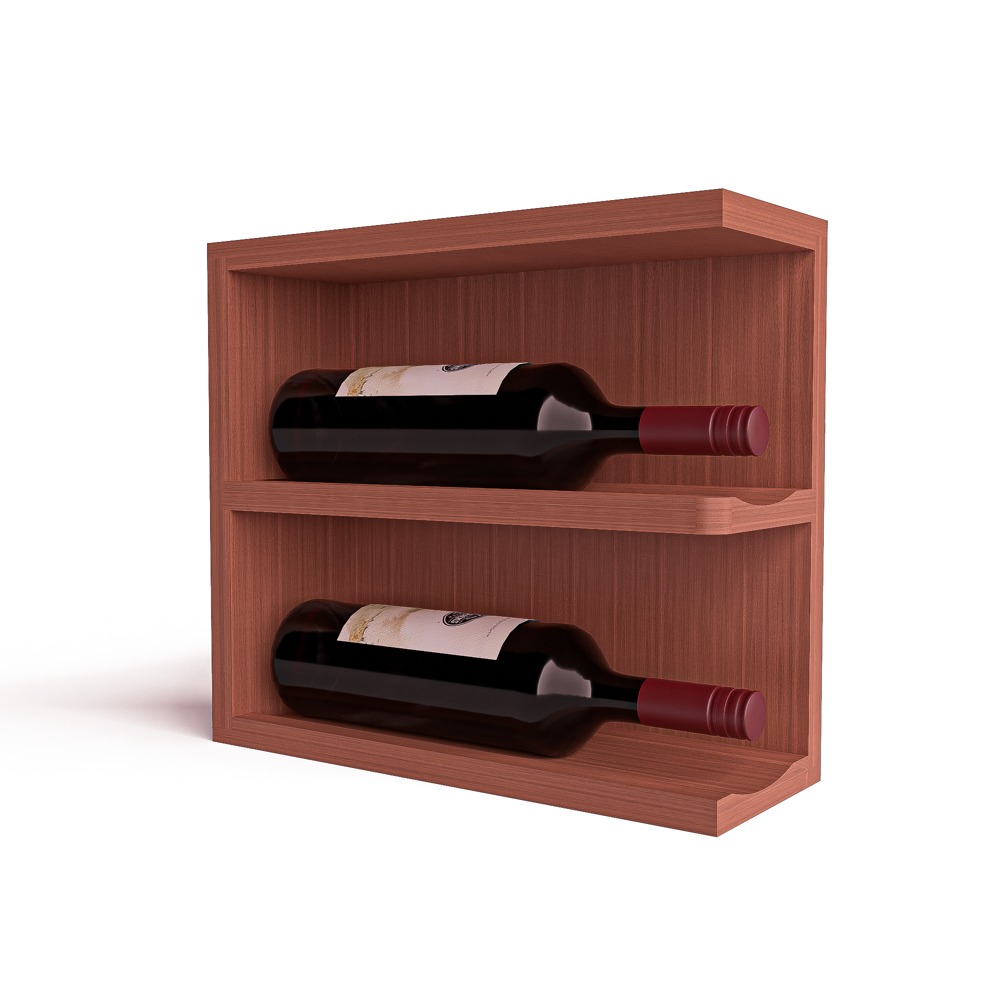 GrandCellar™ - Full-Depth Wine Cubby Curved Right Hand End Cap Display - 12