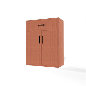 GrandCellar™ - 6 Column Full-Depth Wine & Liquor Cabinet - Black Handle Pulls in Sapele Mahogany Unstained without WineSafe™ Satin Sealant