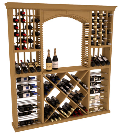 InstaCellar - Arezzo Wine Cellar Kit in Ponderosa Pine Oak stained without WineSafe™ Satin Sealant