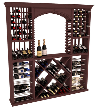 InstaCellar - Arezzo Wine Cellar Kit in Ponderosa Pine Walnut stained without WineSafe™ Satin Sealant