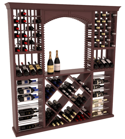 InstaCellar - Arezzo Wine Cellar Kit in Ponderosa Pine Walnut stained with WineSafe™ Satin Sealant