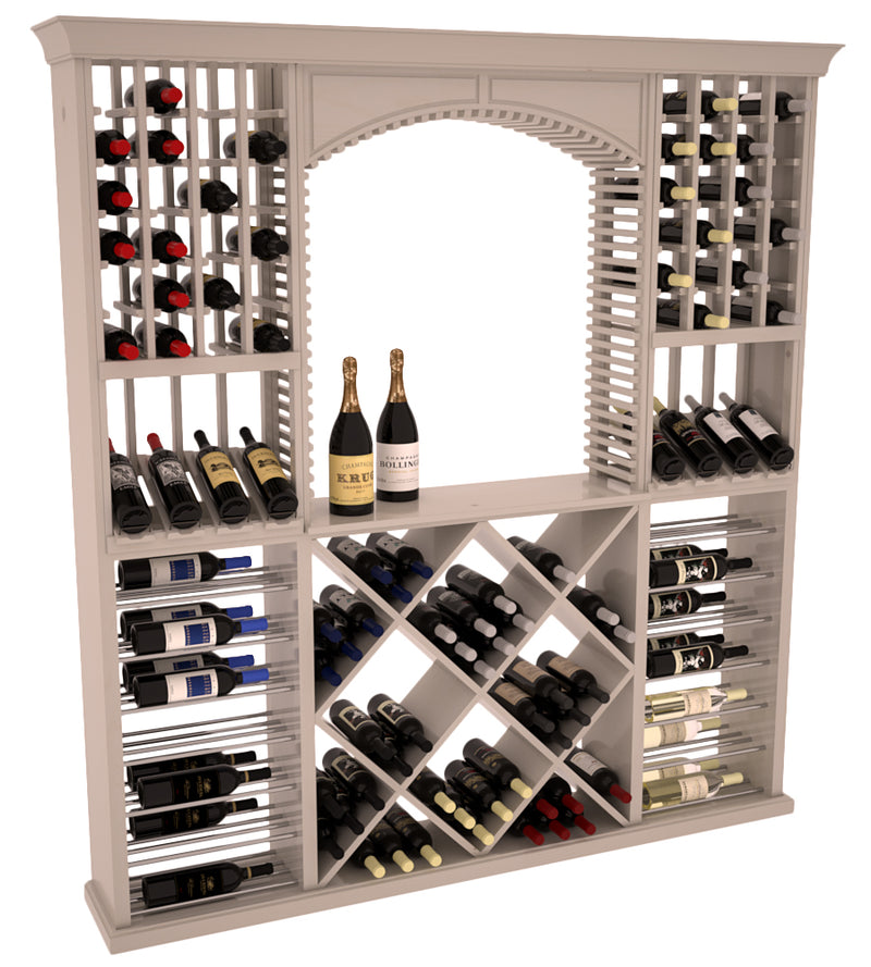 InstaCellar - Arezzo Wine Cellar Kit in Ponderosa Pine Greywash stained with WineSafe™ Satin Sealant