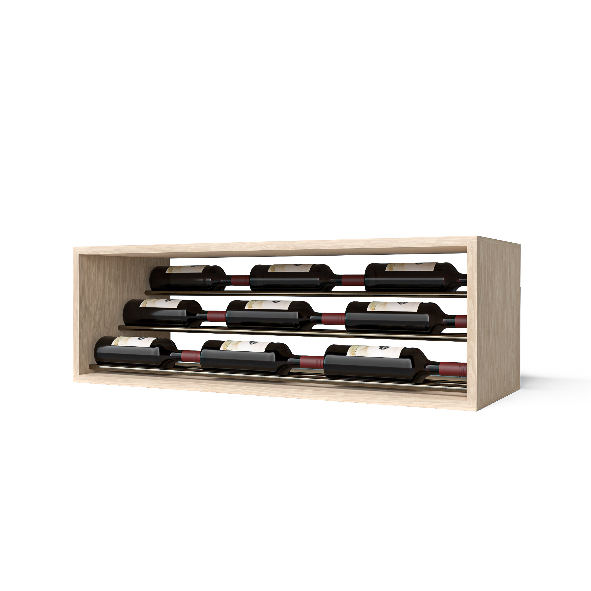 GrandCellar™ - 8 Column Waterfall Label-Forward Wine Display - 12