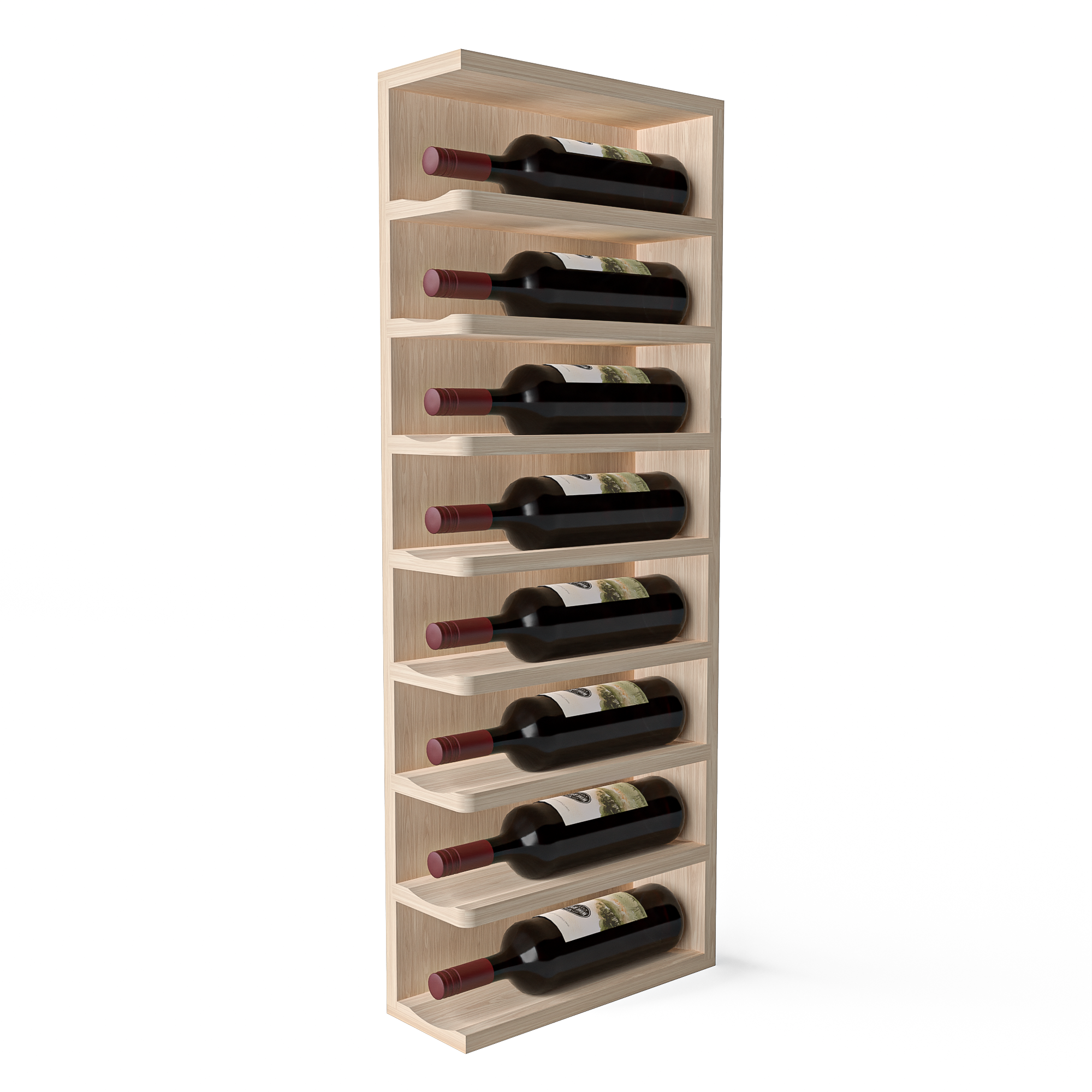 GrandCellar™ - Full-Depth Wine Cubby Curved Left Hand End Cap Display - 36