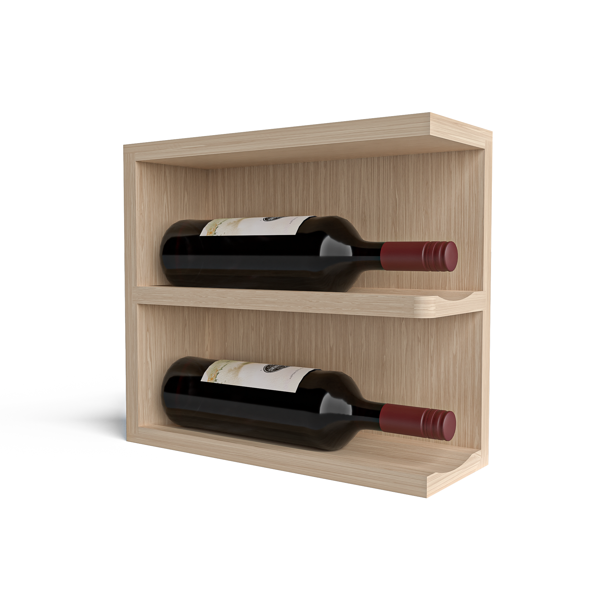 GrandCellar™ - Full-Depth Wine Cubby Curved Right Hand End Cap Display - 12