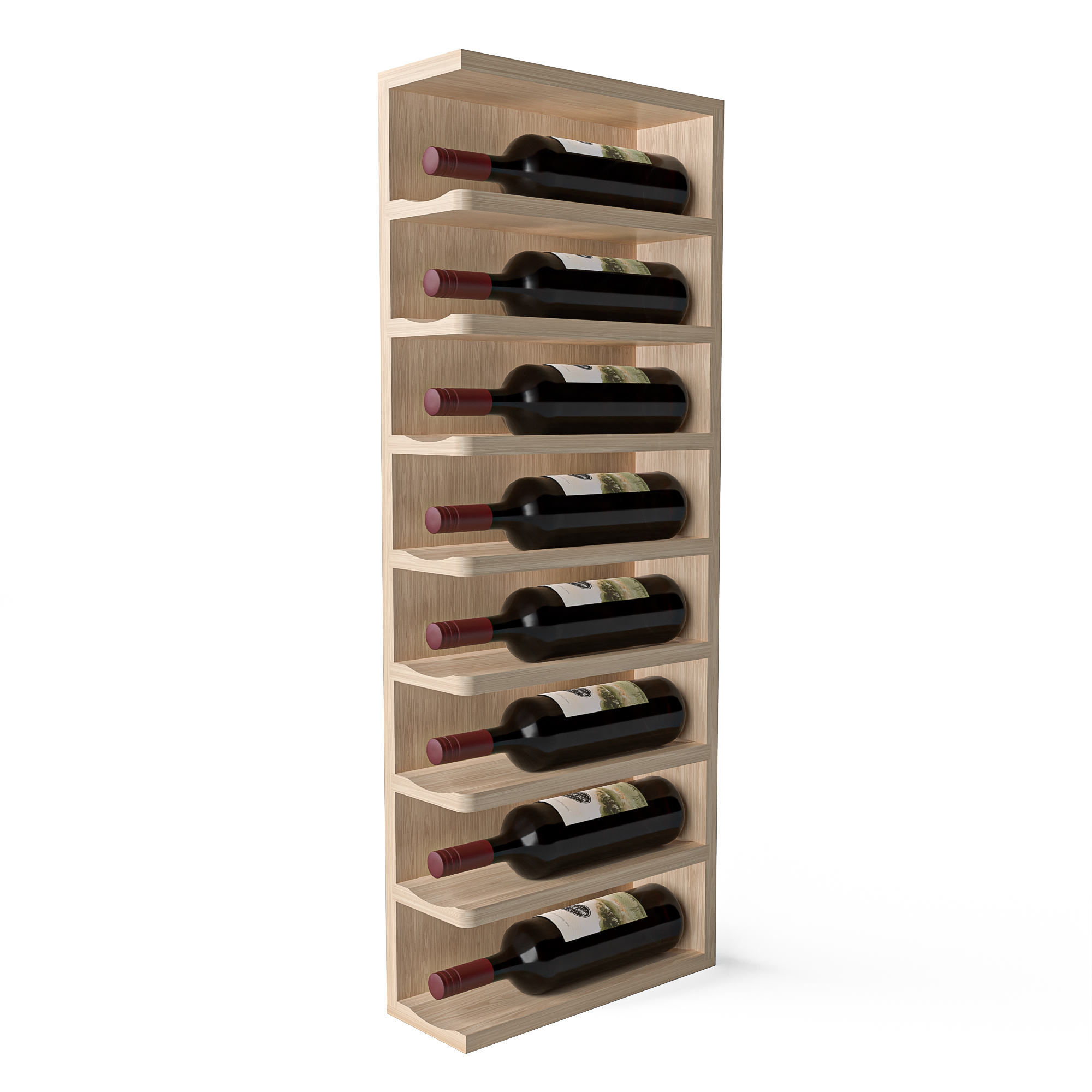 GrandCellar™ - Full-Depth Wine Cubby Curved Left Hand End Cap Display - 36