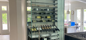 Wood and Metal Wine Cellar