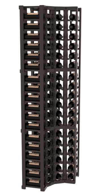 InstaCellar - 4 Column Corner Rack in Grand Mahogany Black stained with WineSafe™ Satin Sealant