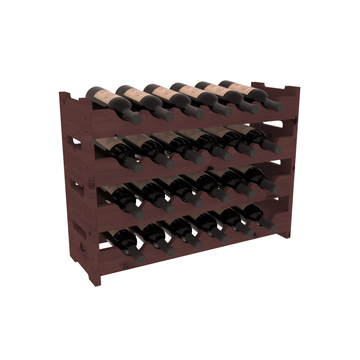 Living Series - 24 Bottle Mini Scalloped Rack in Alder Walnut stained without WineSafe™ Satin Sealant
